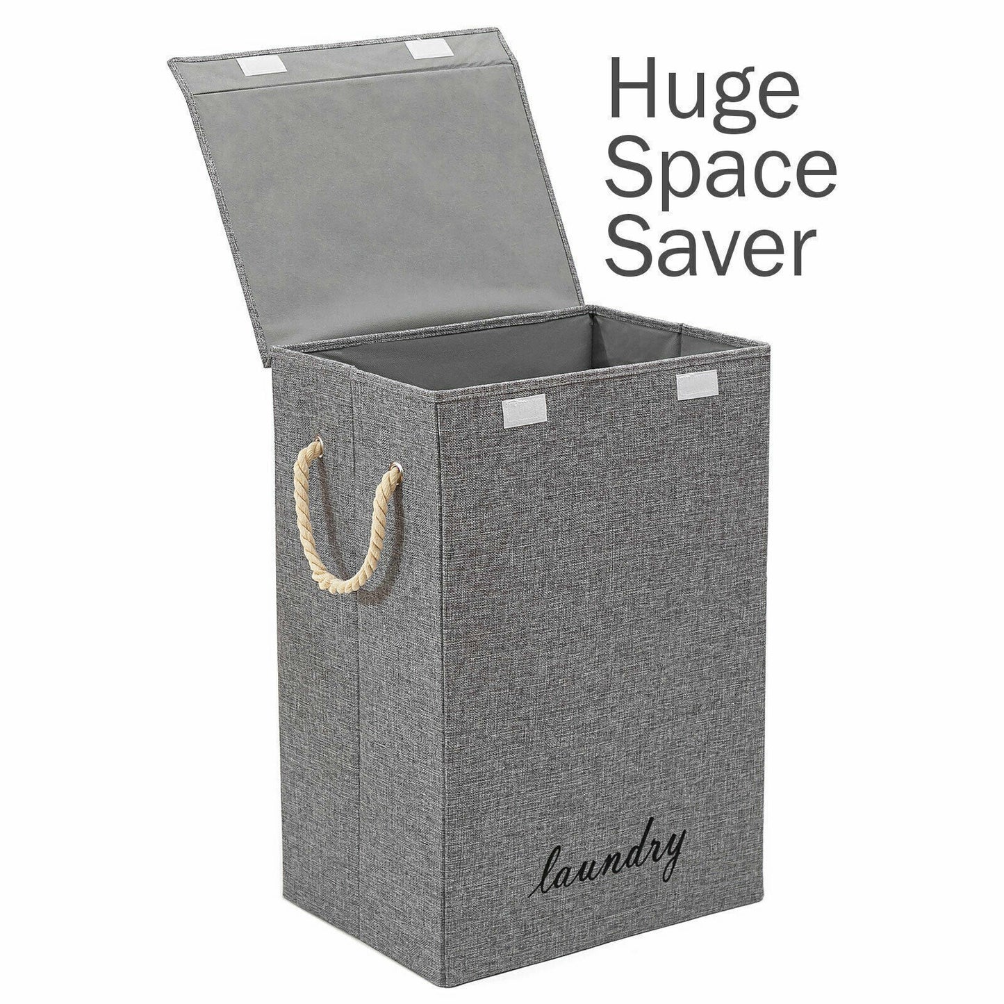 Laundry Basket Dirty Washing Clothes Storage Folding Bin Bag Hamper With Lid