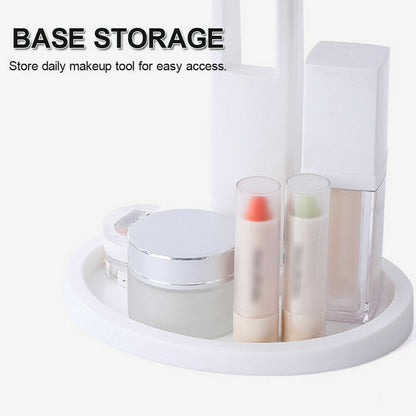 Foldable LED Mirror Illuminated Make Up Mirror Cosmetic Vanity With Light Stand