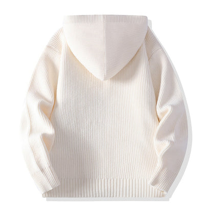 Mens Knitted Fashion Lapel Sweater Cardigan
