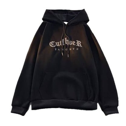 Premium Letter-Embroidered Hoodie For Men Versatile And Perfect For Couples