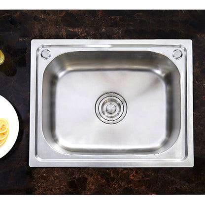 Stainless Steel Single Bowl Square Kitchen Laundry Washing Sink Plumbing Waste