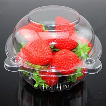 SINGLE CUPCAKE BOXES CLEAR MUFFIN HOLDER CASES DOMES CUPS PODS CONTAINERS