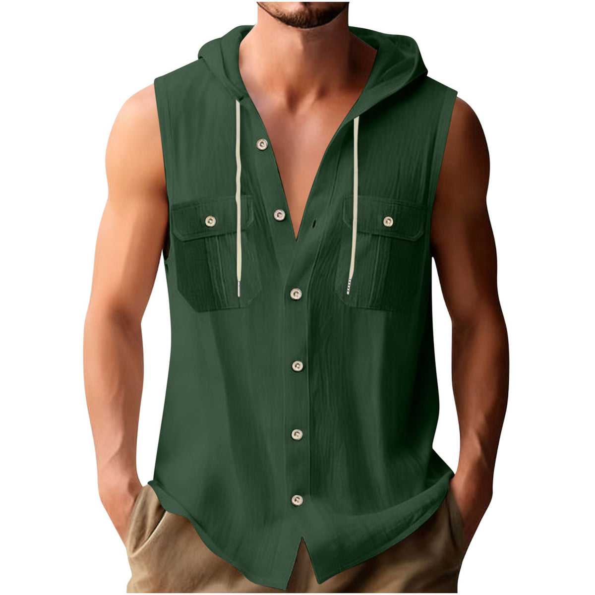 Men's Sporty Casual Sleeveless Shirt