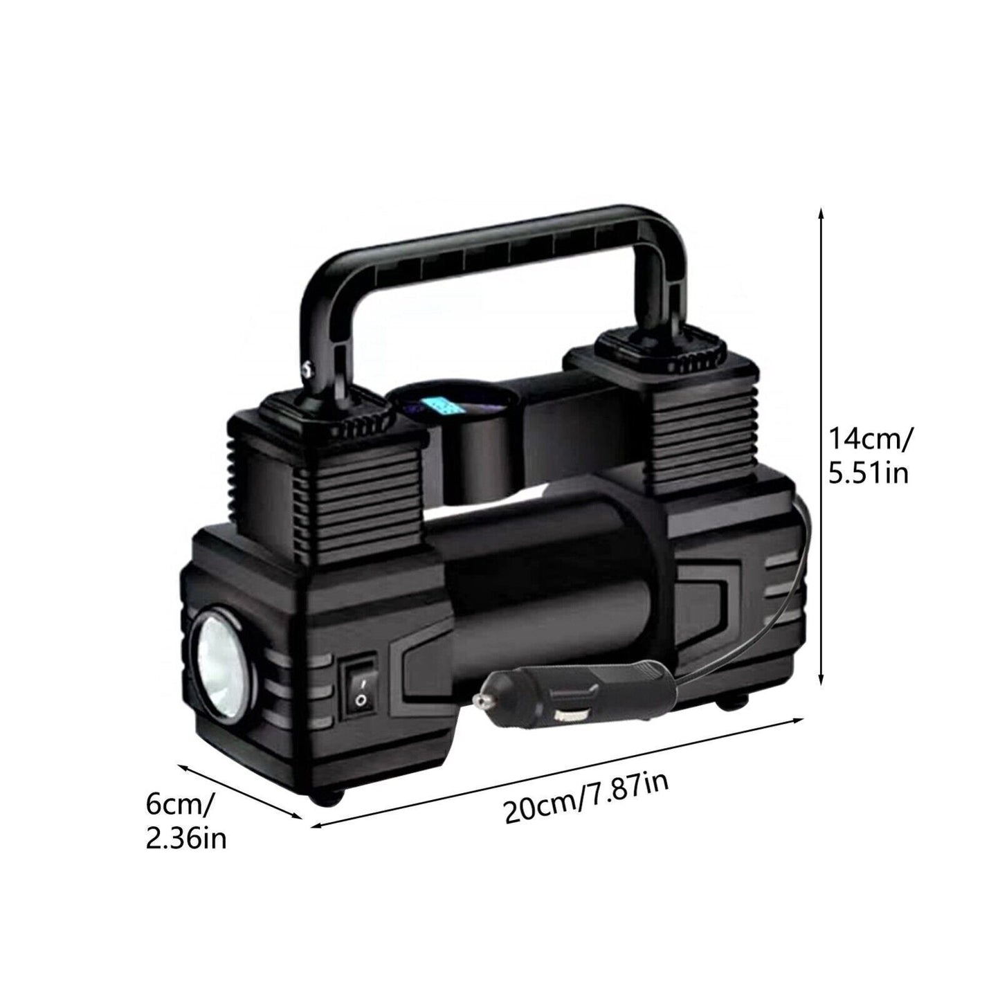 Air Compressor 12V Heavy Duty Portable Electric Car Tyre Inflator 150PSI UK