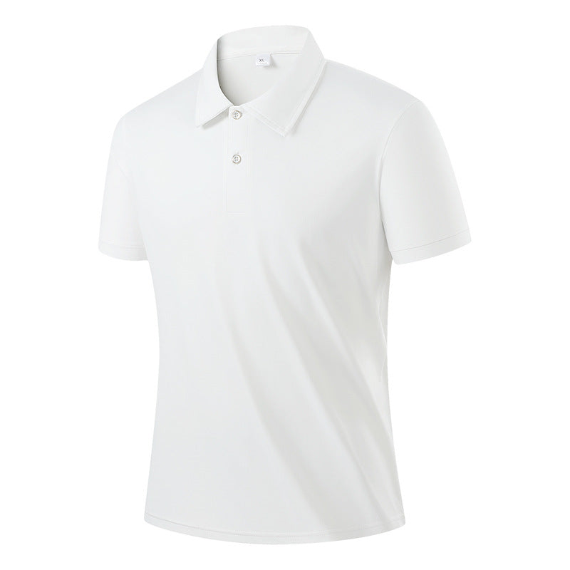 Mens Polo Shirt Sorona Plus-Size Ice Silk Short Sleeve