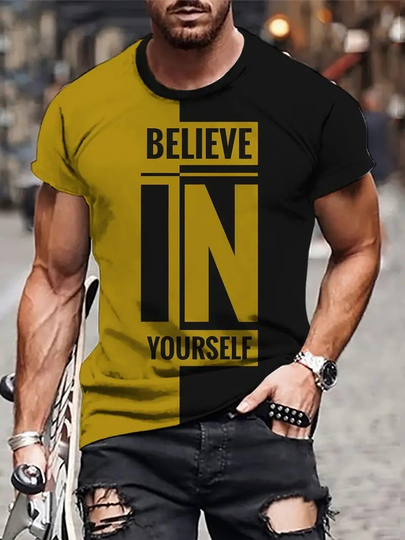 Men's Summer Loose Breathable Round Neck T-shirt