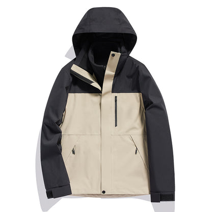 Detachable Windproof And Waterproof 3-in-1 Winter Two-Piece Set For Men And Women