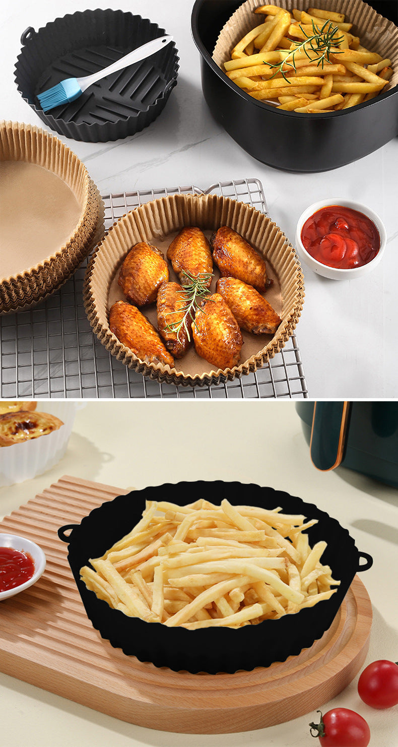 Silicone Baking Tray Air Fryer Food Grade Oil-proof Drain Oil Collecting Pad Baking At Home Cake Stand High Temperature Resistant Spacer