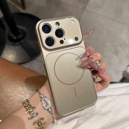 Solid Color All-inclusive Magnetic Phone Case Nano Frosted Glass For Magsafe Phone Case For I Phone 17 Air 16 15 14 13 Pro Max Magnetic Wireless Charge Armor Cover