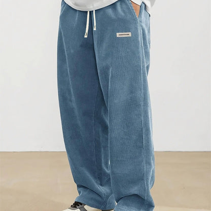 Men's Corduroy Mid-Waist Casual Pants