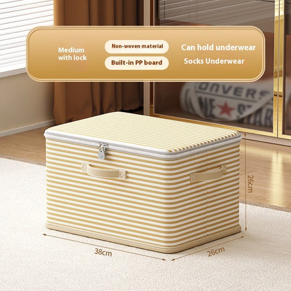 Clothes Storage Box With Lock Household Storage Basket