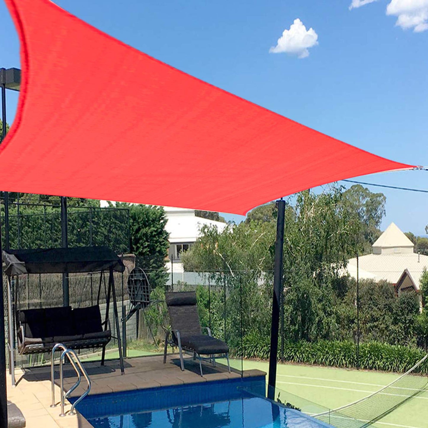 Prohibited From Sale On Amazon XISHAN 12'X16' Turquoise,Dark Grey,Light Grey,Rust Red,Scarlet,Sand,Beige HDPE Sunshade Sail, 160 Grams
