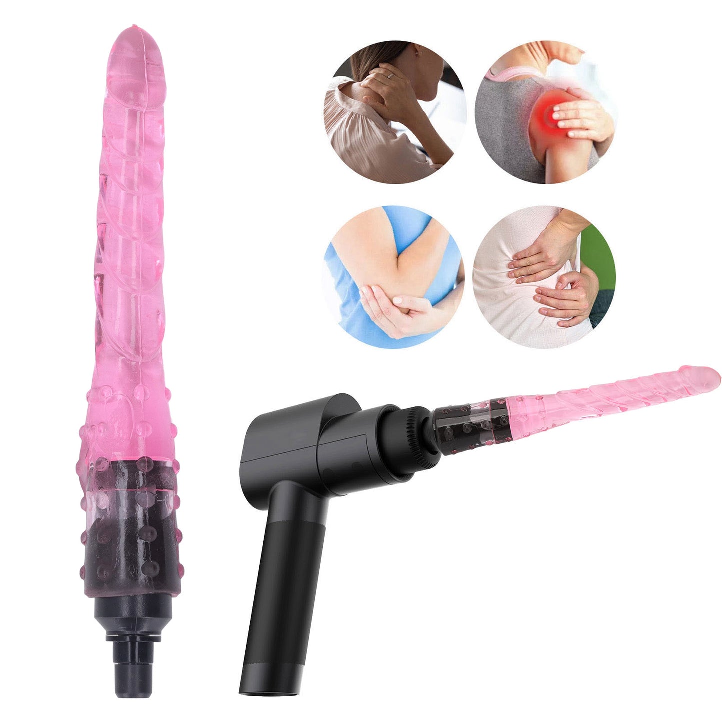 Massage Gun Head Silicone Washable  Replaceable Massager Gun Head Muscle Massage Accessory