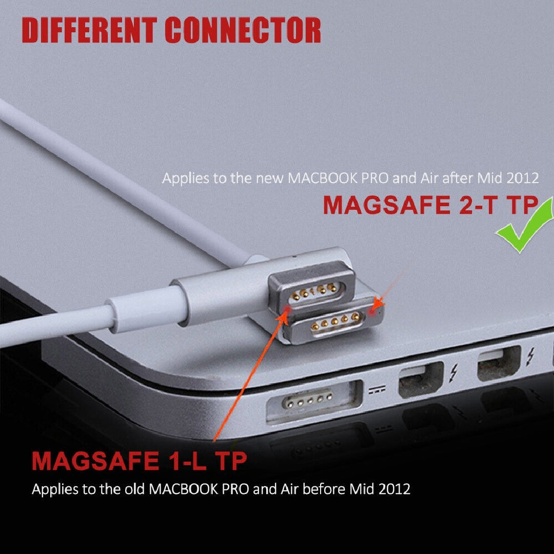 Power Cable Adapter Charger For MacBook Air 11-13-60W, MagSafe 2, T-Tip