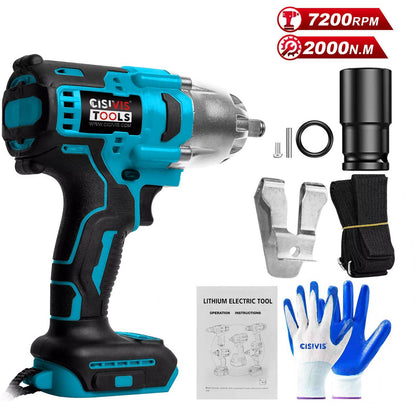 2000Nm Cordless Impact Wrench Cordless Screwdriver Ratchet For 18V