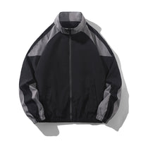 Men's Casual Spring And Autumn Outdoor Stitching Contrast Color Jacket