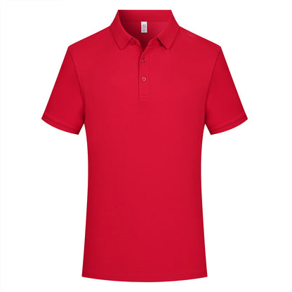 230g 40 Heavy Pearl Cotton Polo Shirt Short Sleeve Lapel