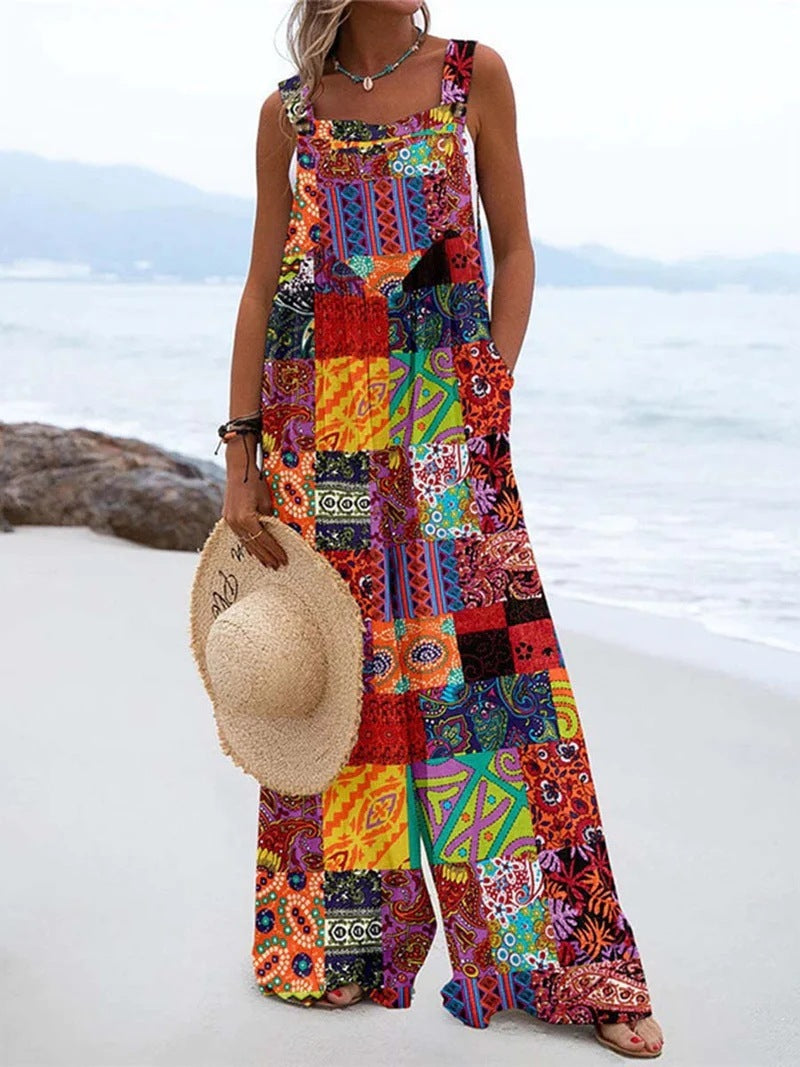 Summer New Digital Printing Romper Women's Clothing