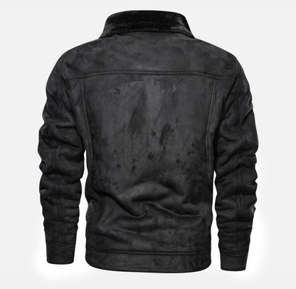Fur integrated leather clothing