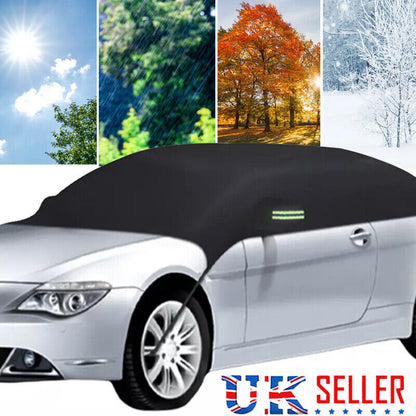 HalfCarCoverTopRoofWaterproofOutdoorSunUVRainProtectionUniversal