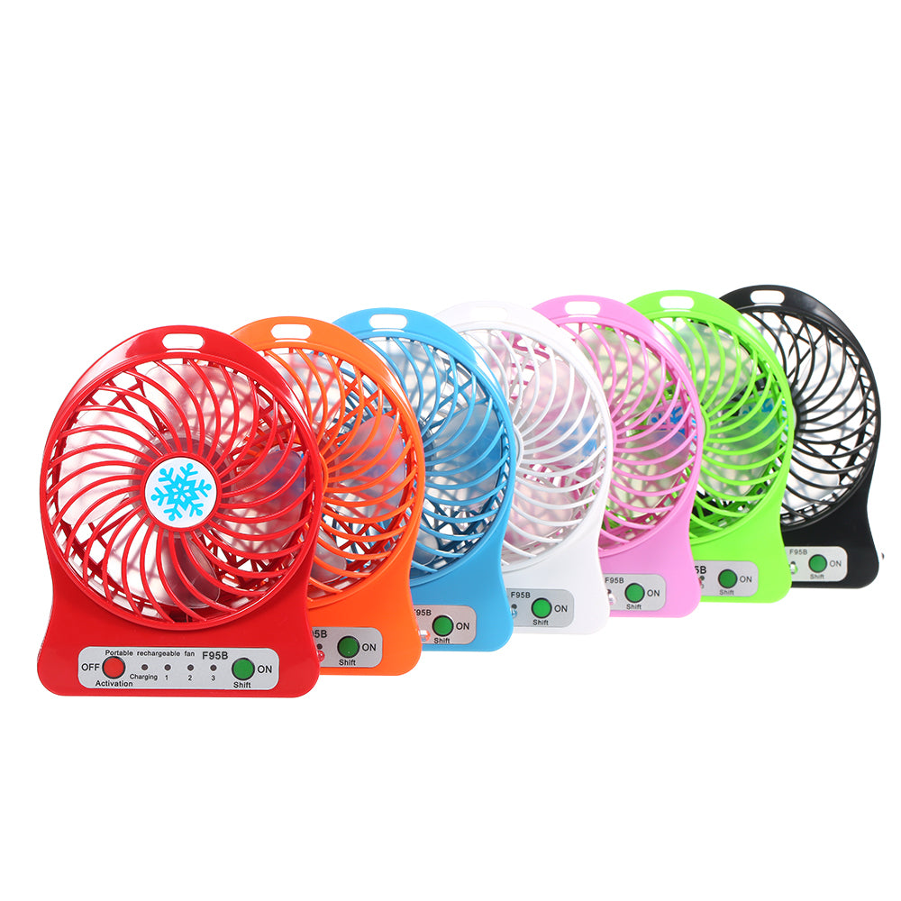 Portable Rechargeable LED Light Mini USB Charging Table Fan Speed Regulation Mode Lighting Function LED Refrigeration Air Cooler 3