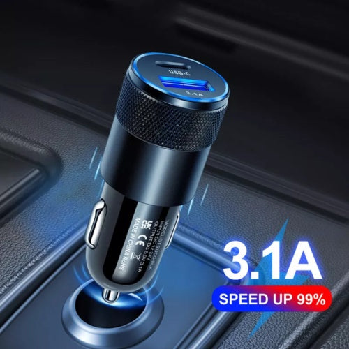 Auto Ladegerat USB Typ C USB-C 3-1 Ladeadapter KFZ Zigarettenanzunder DE