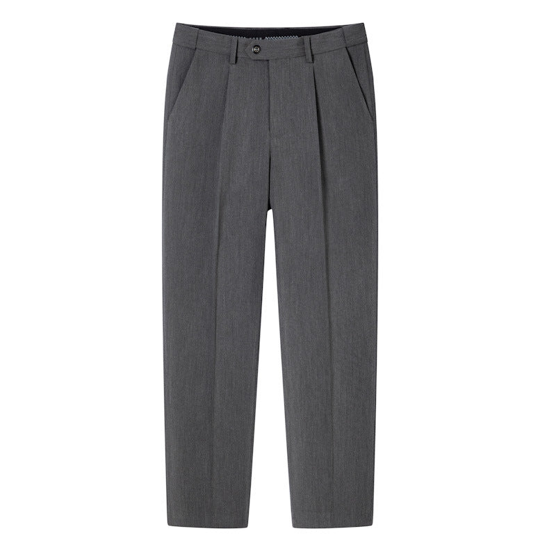 Men's Casual Hidden Elastic Waist Dress Trousers