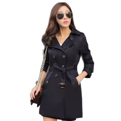 Women's Fashion Trench Coat Mid-length Coat