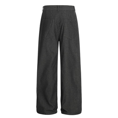 Mens Fashionable Casual Solid-Color Straight-Leg Pants