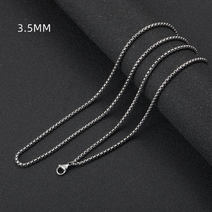 Stainless Steel Square Pearl Necklace