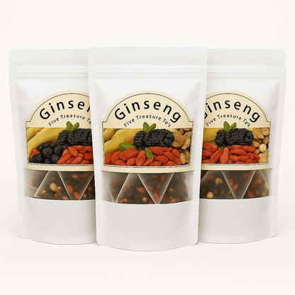 Ginseng Seven Treasures Tea Kidney Tea,  Traditional Chinese Herbal Tea, Natural Organic Kidney Cleanse Detox Tea For Women & Men, 7 Precious Ingredients Formula