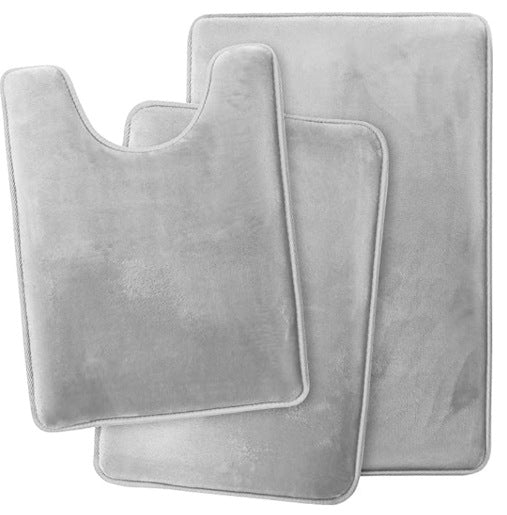 Household Toilet Seat Cover Bathroom Non-slip Mat Three-piece Microfiber Cushion Front Door Carpet