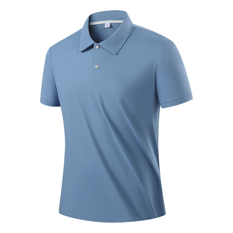 Mens Polo Shirt Sorona Plus-Size Ice Silk Short Sleeve