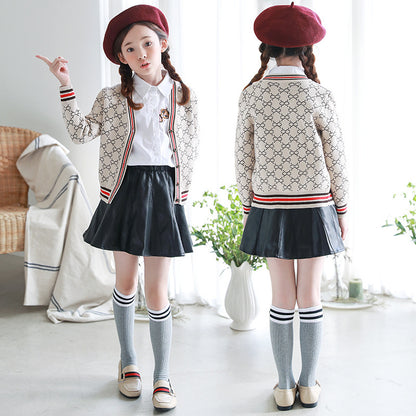 Children's knitted cardigan