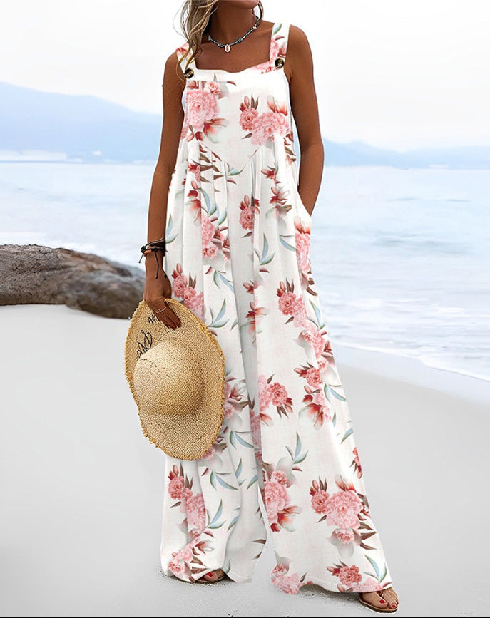 Summer New Digital Printing Romper Women's Clothing