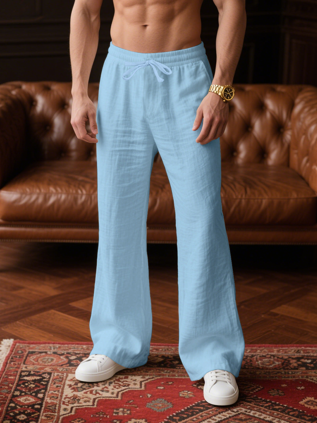 Solid-color Vacation Outdoor Sports And Jogging Pants