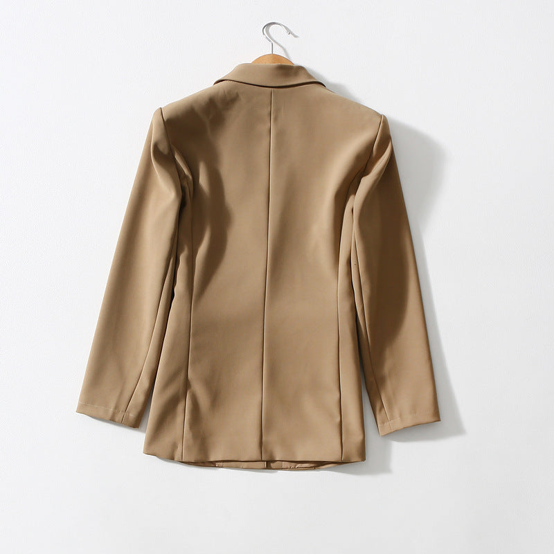 One Button Anti-wrinkle Suit Collar Loose Casual Suit Jacket Women