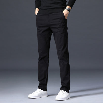 Men's Elastic Loose Straight-leg Youth Business Trousers