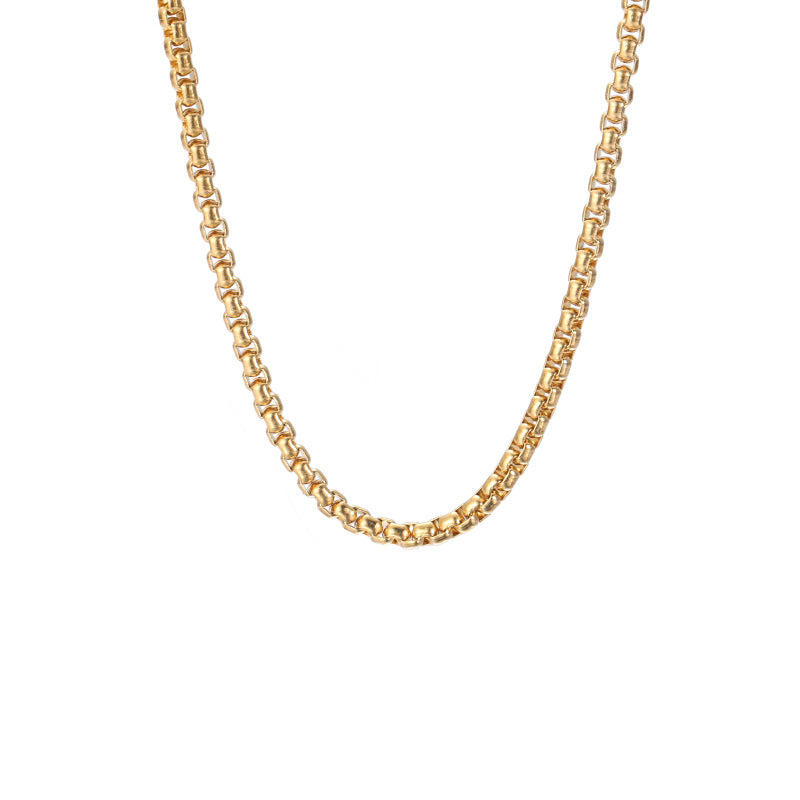 Stainless Steel Square Pearl Necklace