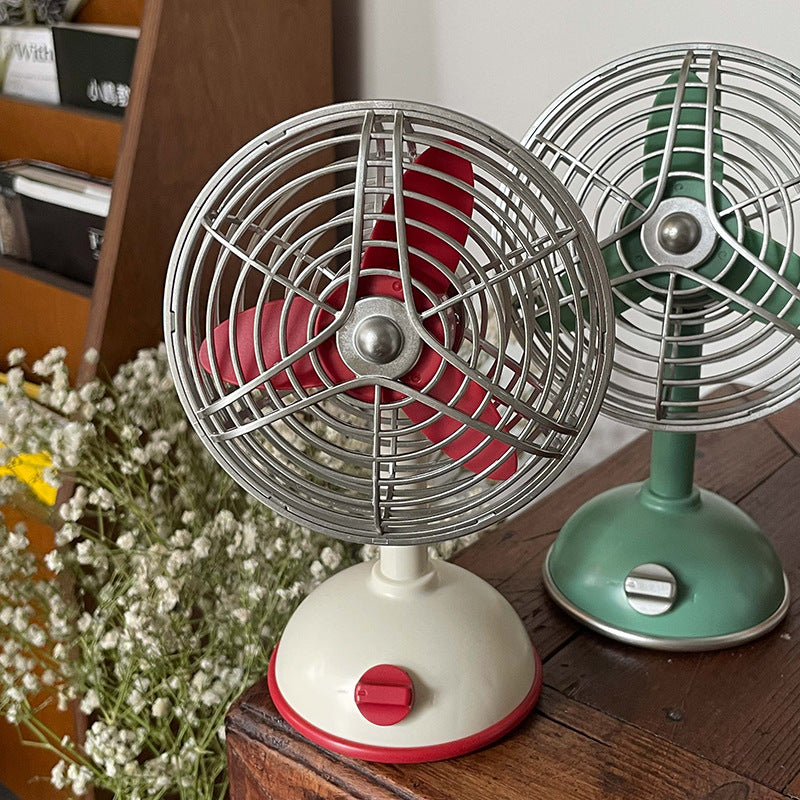 Creative Retro Little Fan Usb Charging Large Wind Fan