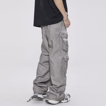 Heavy High-grade Workwear Multi-pocket Dirty Casual Pants