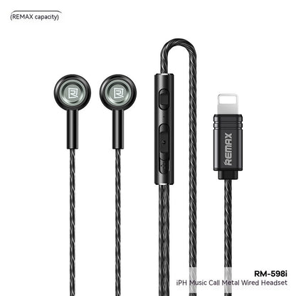 Monster Remax Metal In-Ears Earphone Tws Earbuds Wired Type-C Lightning Round Hole E-Sports Headphones For A Pple H Uawei Xiaomi