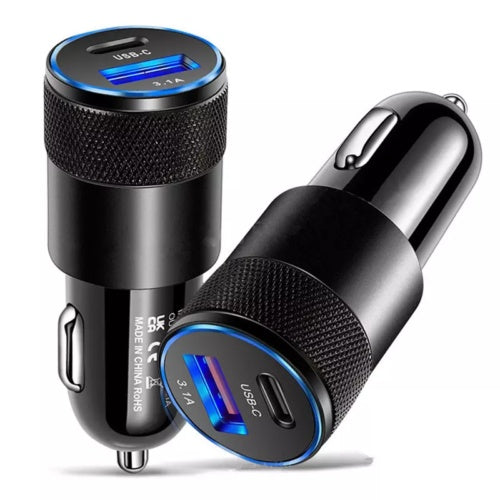 Auto Ladegerat USB Typ C USB-C 3-1 Ladeadapter KFZ Zigarettenanzunder DE