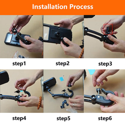 Schwarz Handyhalterung Fahrrad Motorrad Halter Handy Smartphone Halterung Lenker