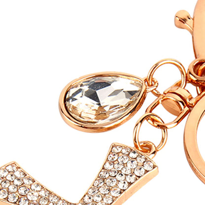 Cross Crystal Rhinestone Key Ring Charm Pendant Purse Bag Cute Keychain HighQ