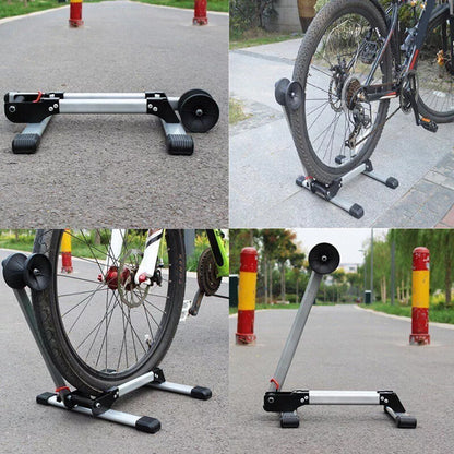 Folding BIKE STAND Portable Bicycle Floor Ground Parking Holder Storage Rack H