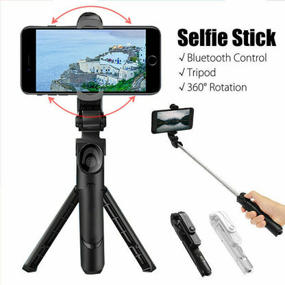Bluetooth Selfie Tripod Telescopic Stick Remote Monopod Extendable Phone Holder