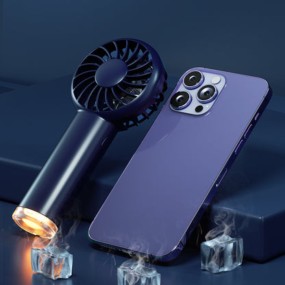 Portable Handheld Fan With Ambient Light 3 Speeds Rechargeable
