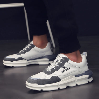 Men's leather casual shoes running shoes