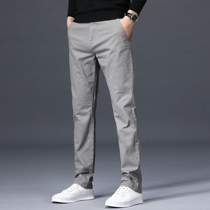 Men's Elastic Loose Straight-leg Youth Business Trousers